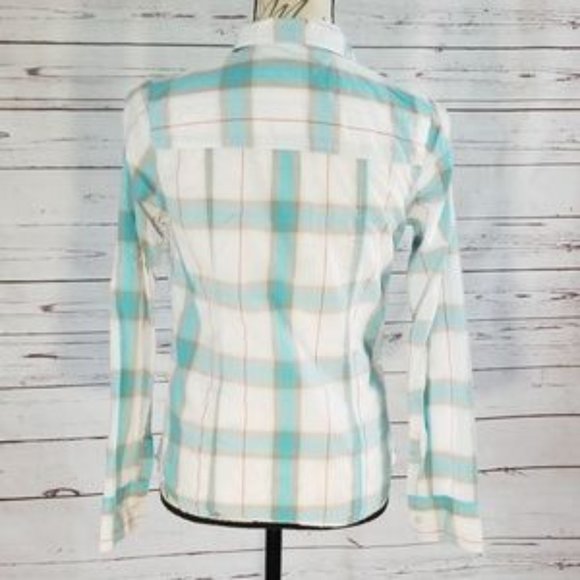 Aeropostale Turquoise Plaid button down shirt - Picture 2 of 6